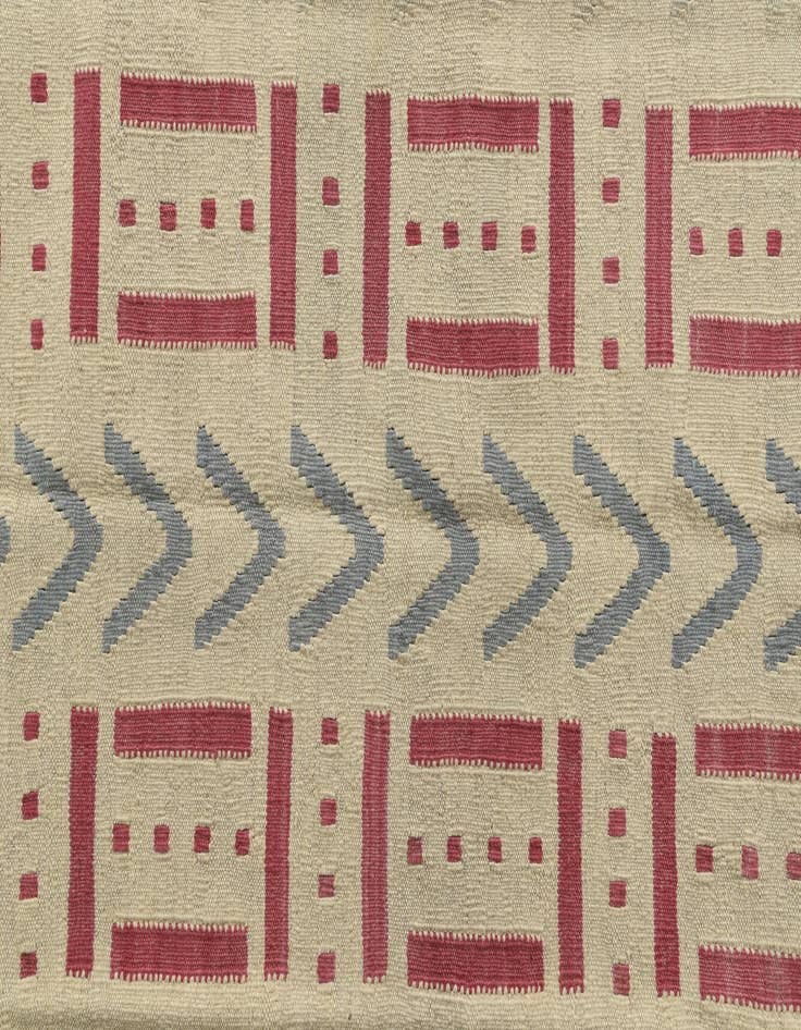 Detail image of  5' 2 x 6' 2  Hand Woven Kilim Modern Wool Rug