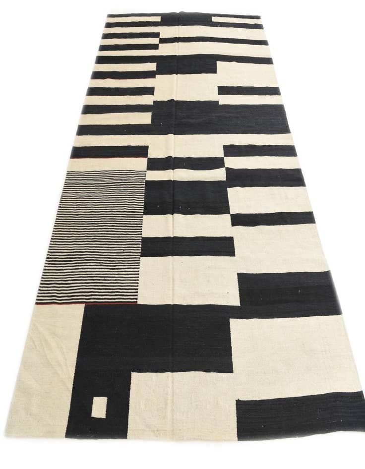 Detail image of  6' 9 x 9' 7  Hand Woven Kilim Modern Wool Rug