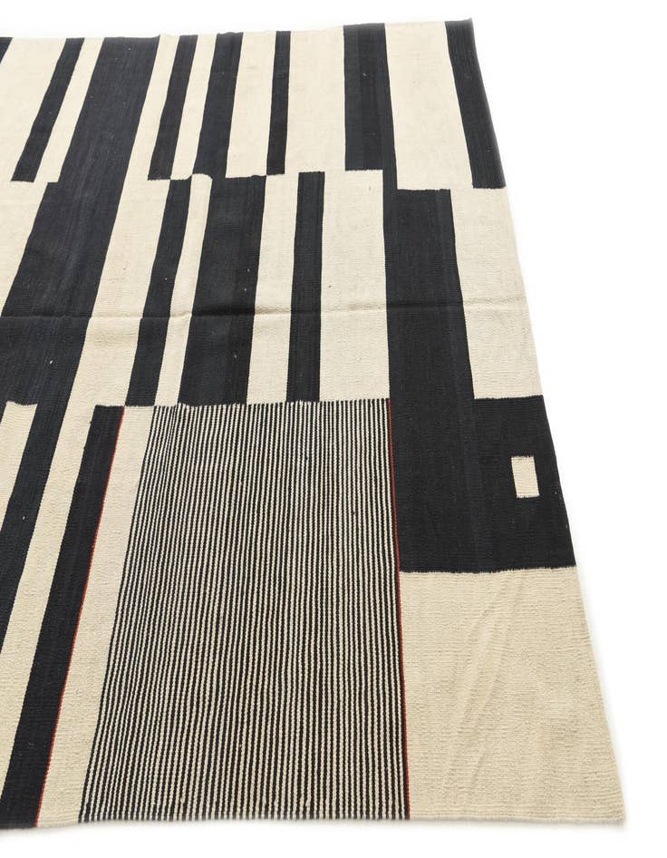 Detail image of  6' 9 x 9' 7  Hand Woven Kilim Modern Wool Rug