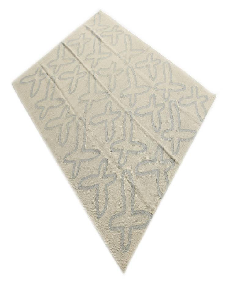 Detail image of  5' 1 x 6' 5  Hand Woven Kilim Modern Wool Rug