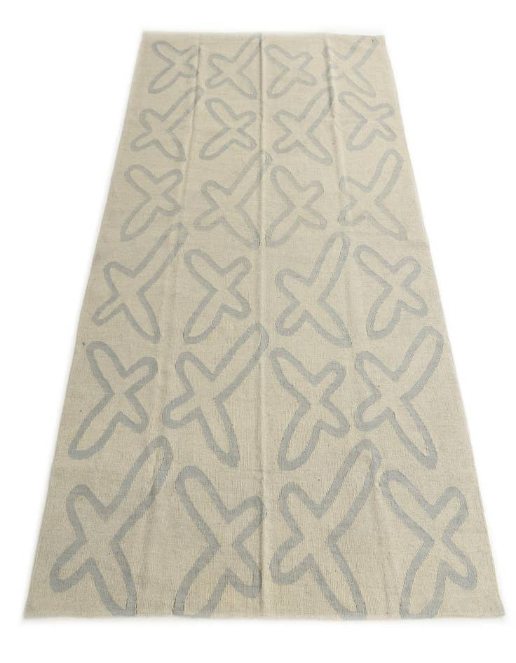 Detail image of  5' 1 x 6' 5  Hand Woven Kilim Modern Wool Rug