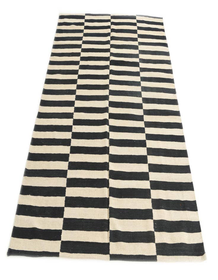 Detail image of  5' x 6' 4  Hand Woven Kilim Modern Wool Rug