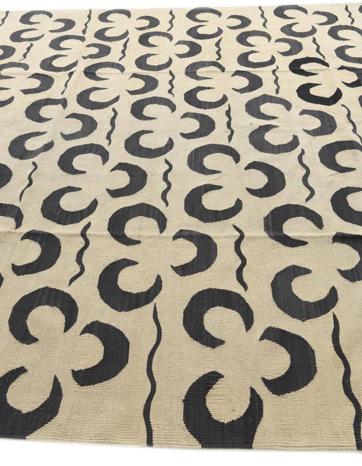 Detail image of  8' 7 x 9' 7  Hand Woven Kilim Modern Wool Rug