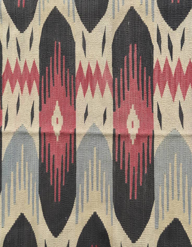 Detail image of  6' x 7' 9  Hand Woven Kilim Modern Wool Rug
