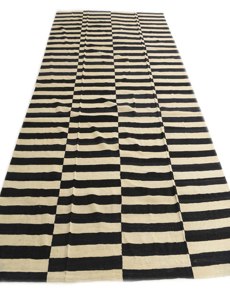 Detail image of  8' 7 x 11' 1  Hand Woven Kilim Modern Wool Rug