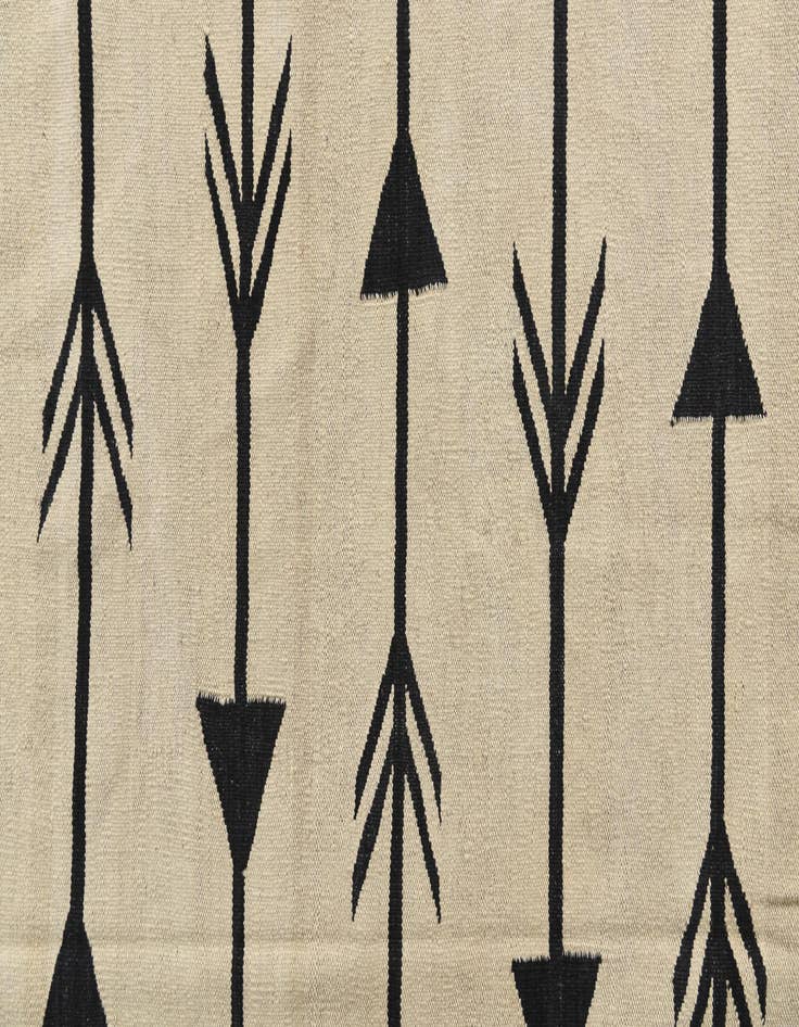 Detail image of  6' x 7' 4  Hand Woven Kilim Modern Wool Rug