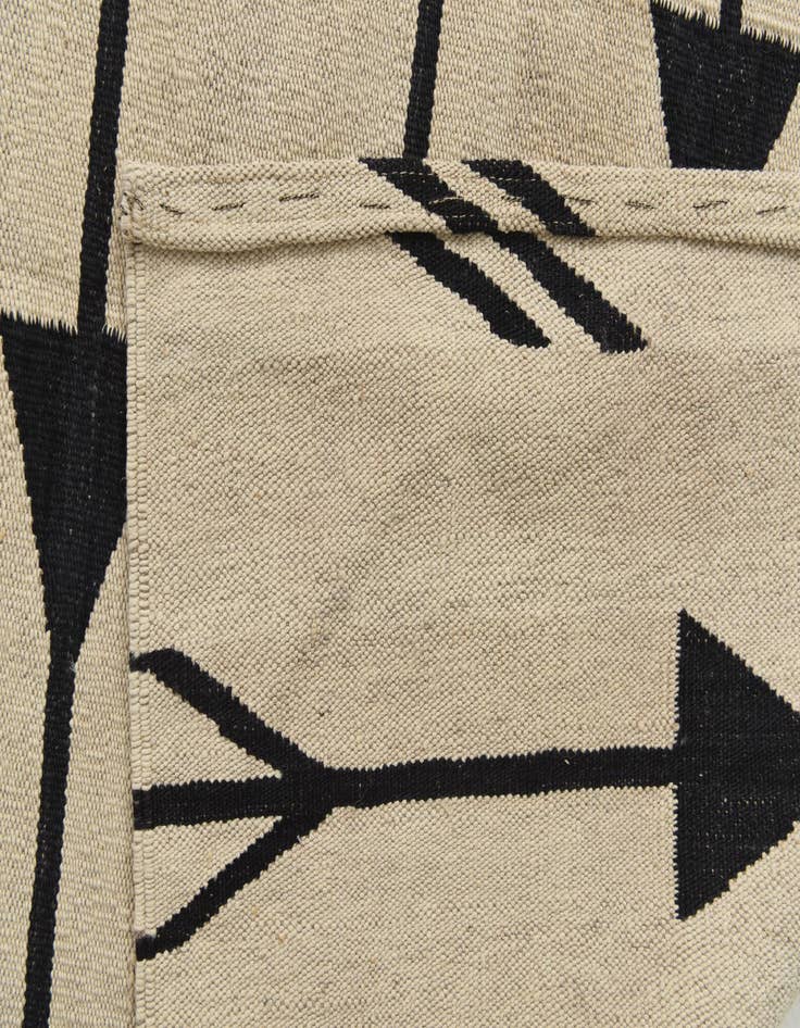 Detail image of  6' x 7' 4  Hand Woven Kilim Modern Wool Rug