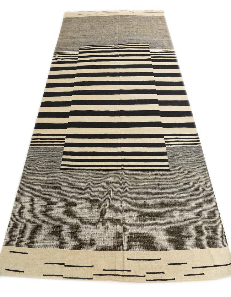 Detail image of  7' x 9' 8  Hand Woven Kilim Modern Wool Rug