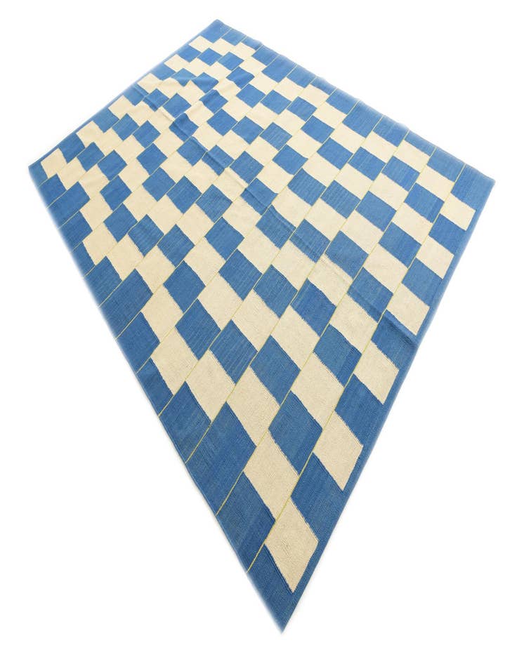 Detail image of  7' 2 x 9' 8  Hand Woven Kilim Modern Wool Rug