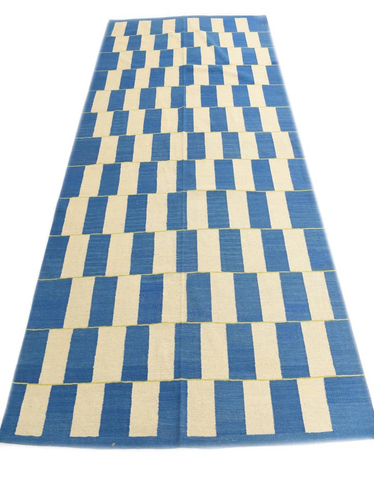 Detail image of  7' 2 x 9' 8  Hand Woven Kilim Modern Wool Rug