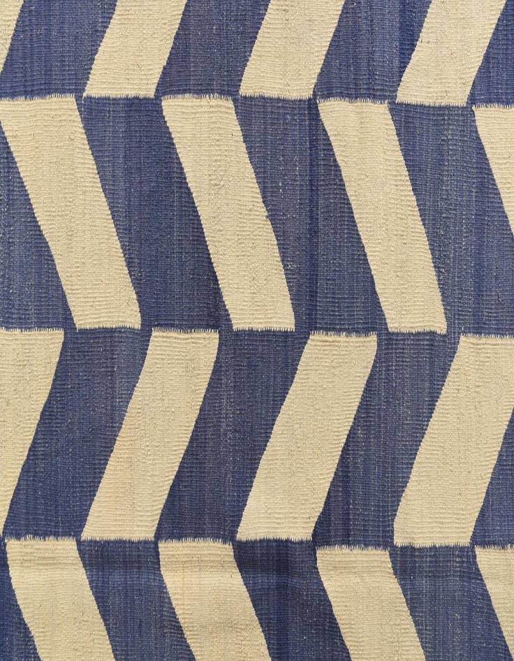 Detail image of  10' x 13'  Hand Woven Kilim Modern Wool Rug