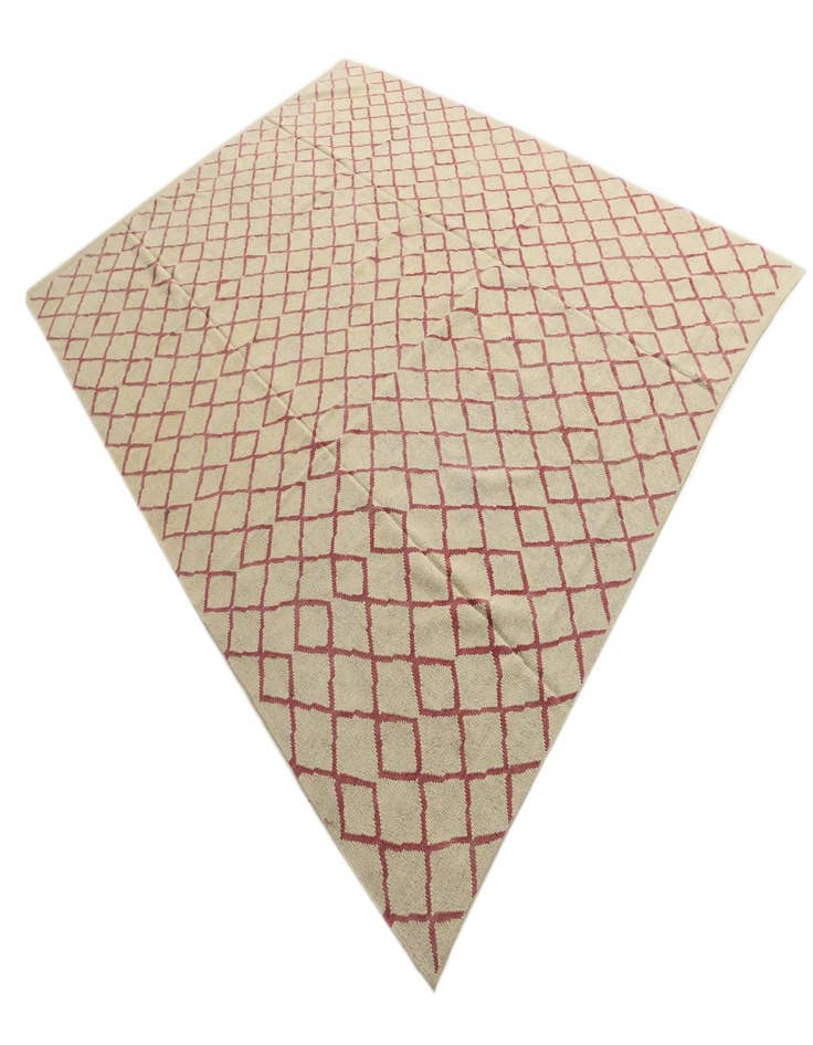 Detail image of  8' 10 x 11' 3  Hand Woven Kilim Modern Wool Rug