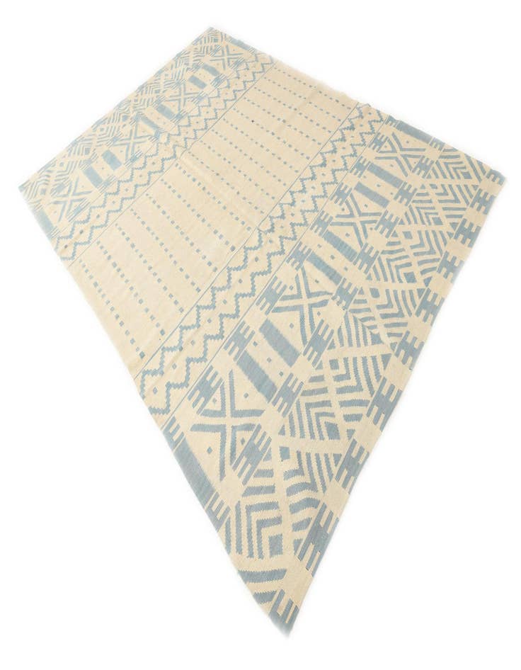 Detail image of  6' 9 x 9' 10  Hand Woven Kilim Modern Wool Rug