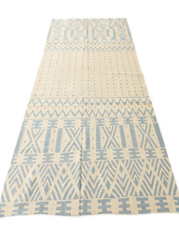 Detail image of  6' 9 x 9' 10  Hand Woven Kilim Modern Wool Rug