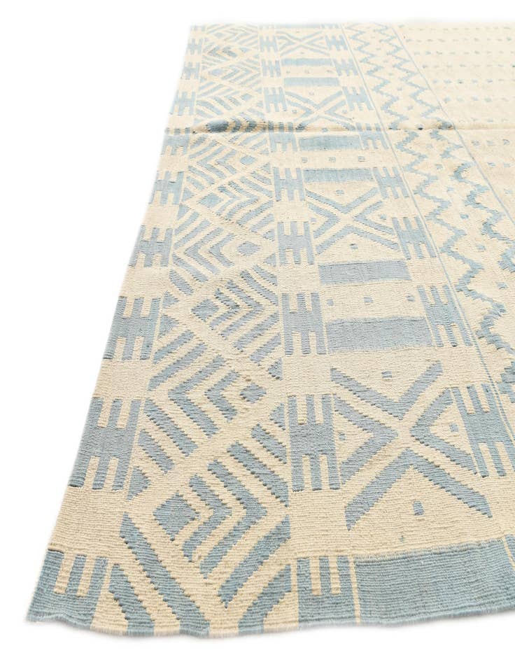 Detail image of  6' 9 x 9' 10  Hand Woven Kilim Modern Wool Rug