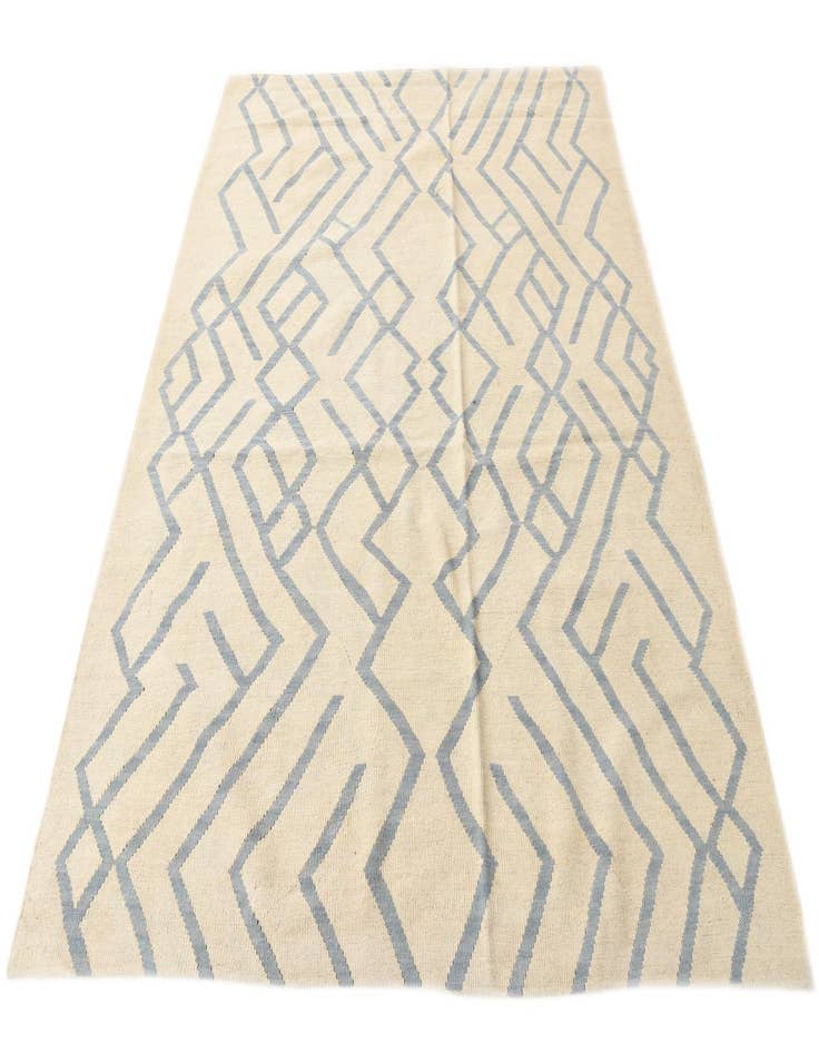 Detail image of  6' 3 x 7' 8  Hand Woven Kilim Modern Wool Rug