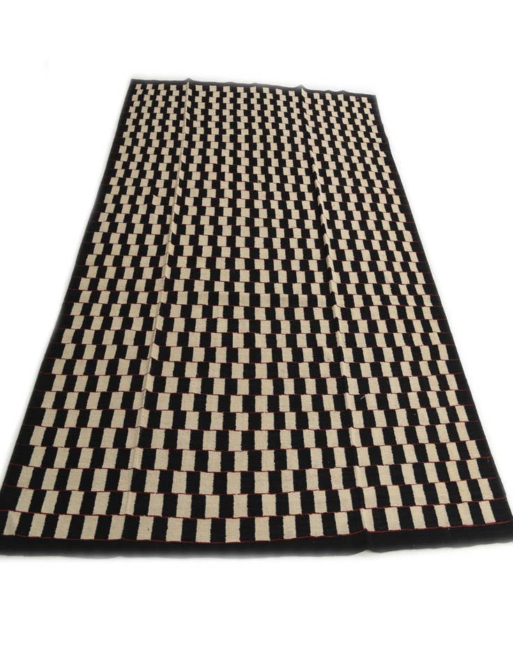 Detail image of  8' 4 x 9' 5  Hand Woven Kilim Modern Wool Rug