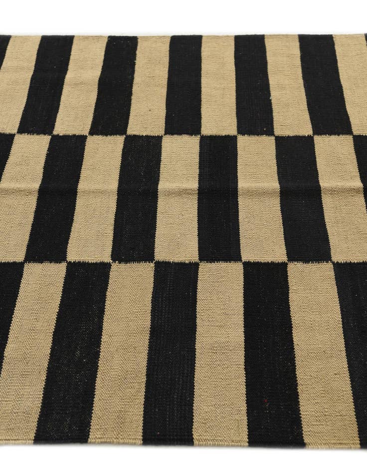 Detail image of  3' 5 x 5'  Hand Woven Kilim Modern Wool Rug