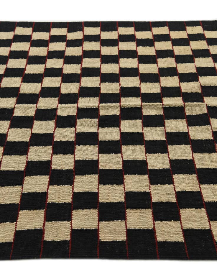 Detail image of  4' 2 x 5' 8  Hand Woven Kilim Modern Wool Rug