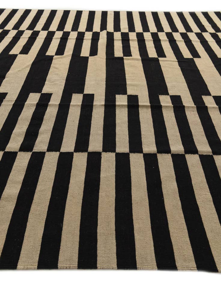 Detail image of  10' 2 x 13'  Hand Woven Kilim Modern Wool Rug