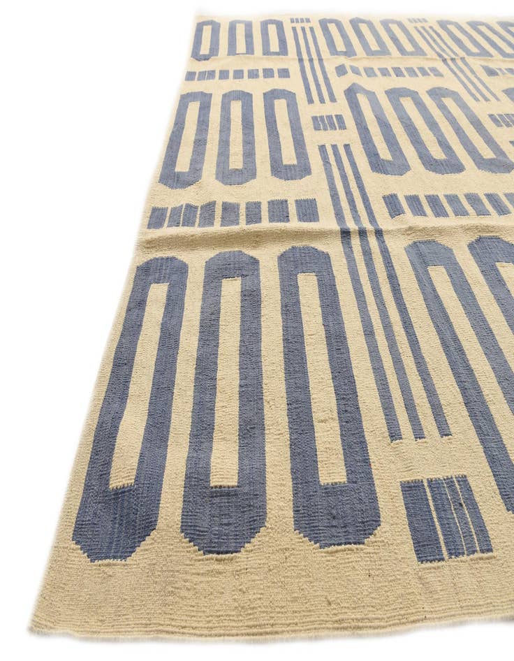 Detail image of  8' 4 x 10' 2  Hand Woven Kilim Modern Wool Rug