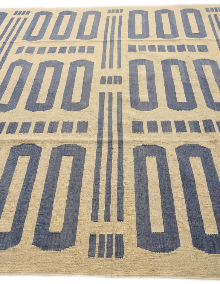Detail image of  8' 4 x 10' 2  Hand Woven Kilim Modern Wool Rug