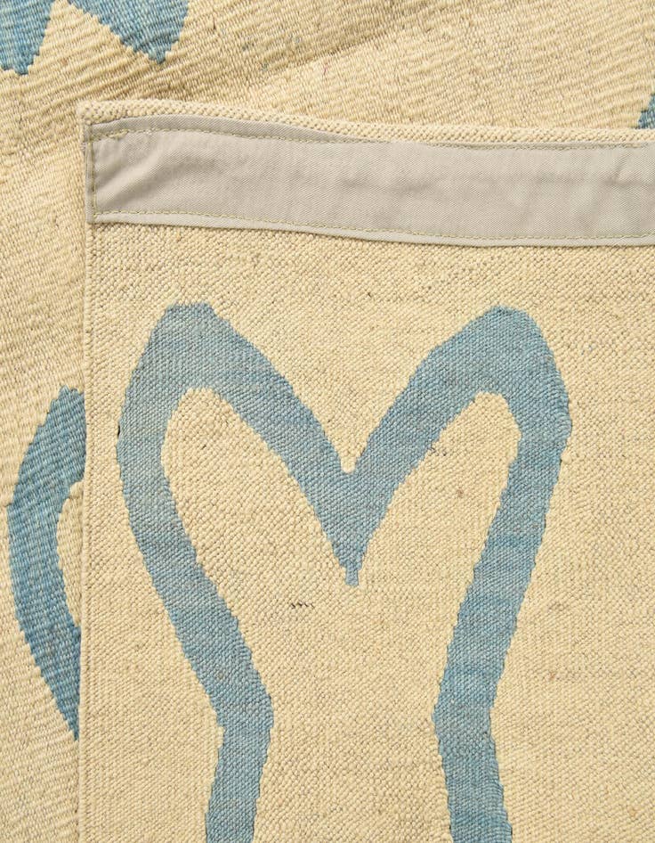 Detail image of  5' 1 x 6' 6  Hand Woven Kilim Modern Wool Rug