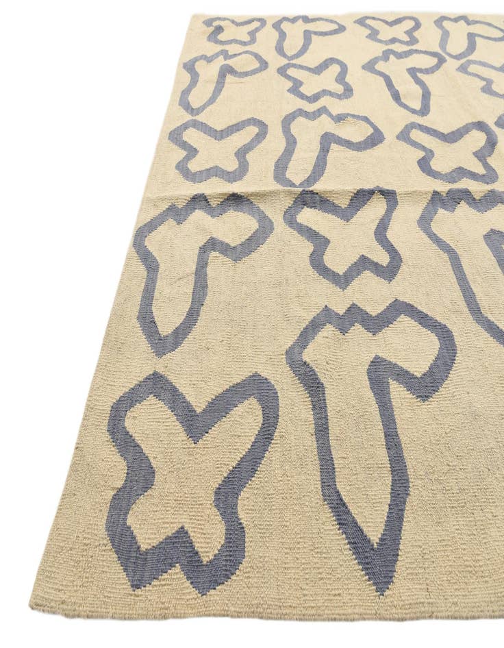 Detail image of  6' 2 x 7' 9  Hand Woven Kilim Modern Wool Rug