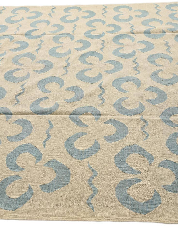 Detail image of  8' 4 x 9' 4  Hand Woven Kilim Modern Wool Rug