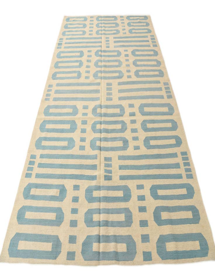 Detail image of  6' 7 x 9' 6  Hand Woven Kilim Modern Wool Rug