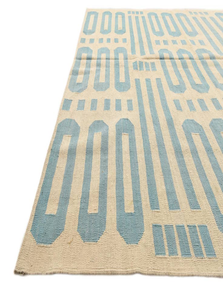 Detail image of  6' 7 x 9' 6  Hand Woven Kilim Modern Wool Rug