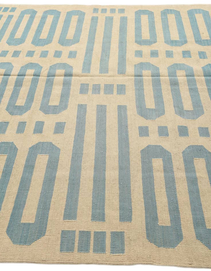 Detail image of  6' 7 x 9' 6  Hand Woven Kilim Modern Wool Rug