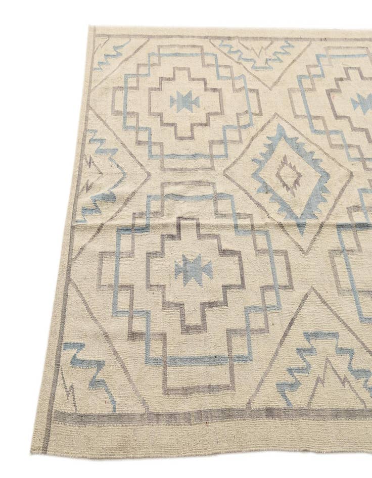 Detail image of  6' x 8'  Hand Woven Kilim Modern Wool Rug