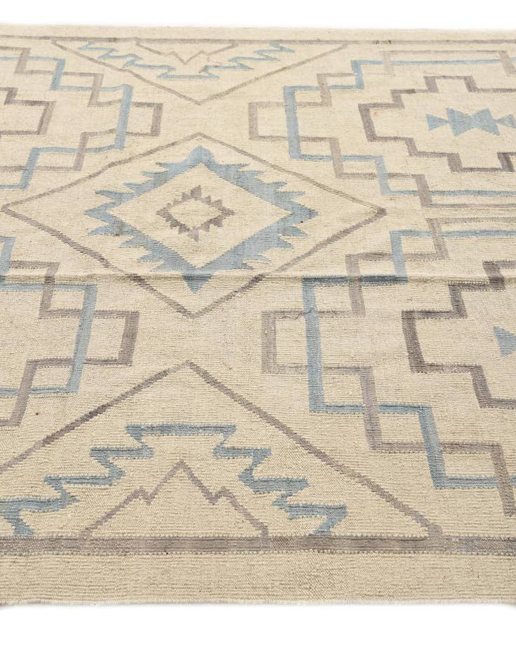 Detail image of  6' x 8'  Hand Woven Kilim Modern Wool Rug