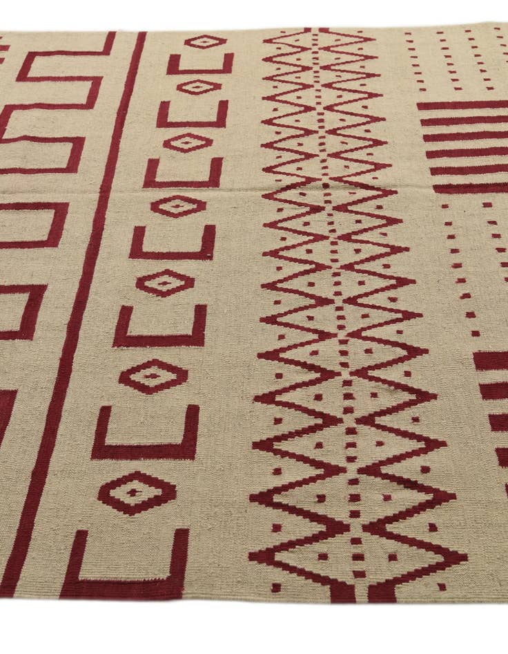 Detail image of  6' 9 x 9' 10  Hand Woven Kilim Modern Wool Rug
