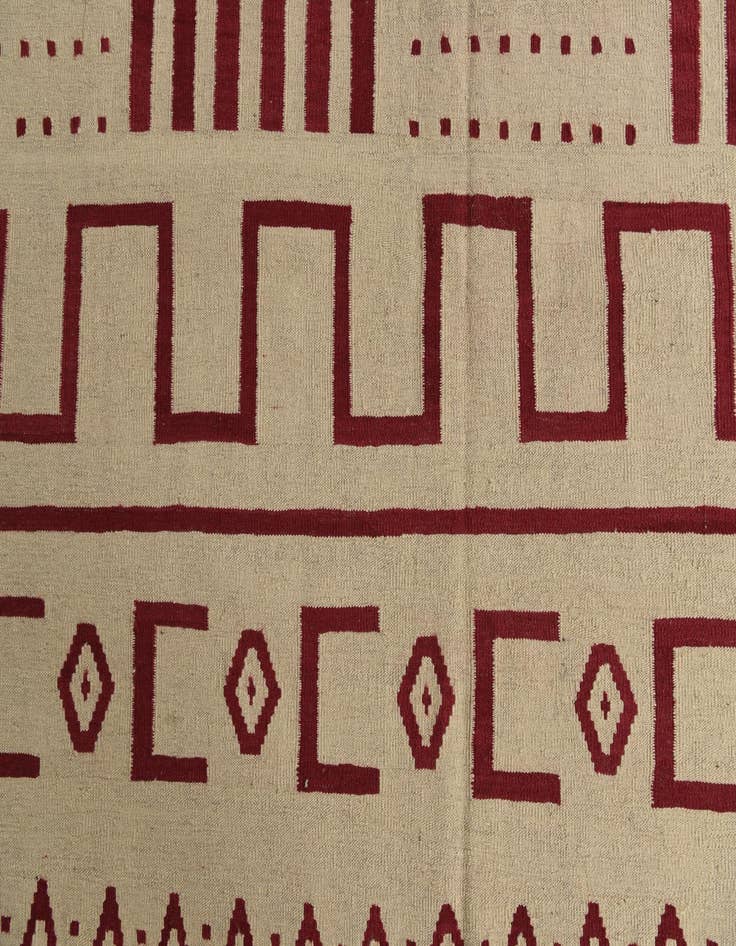 Detail image of  6' 9 x 9' 10  Hand Woven Kilim Modern Wool Rug