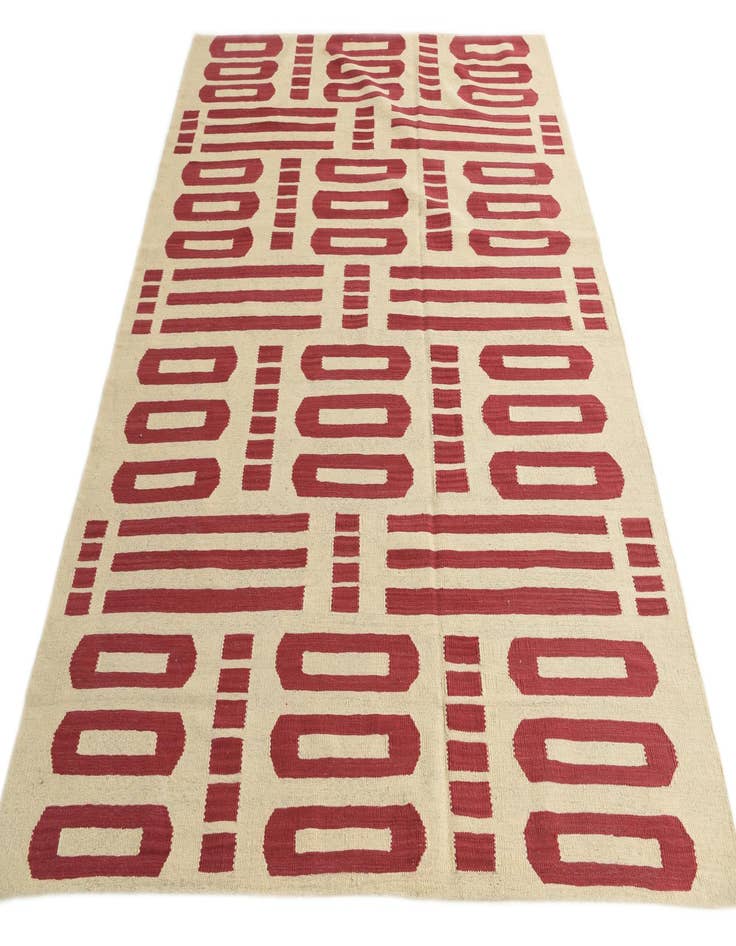 Detail image of  6' 1 x 7' 10  Hand Woven Kilim Modern Wool Rug