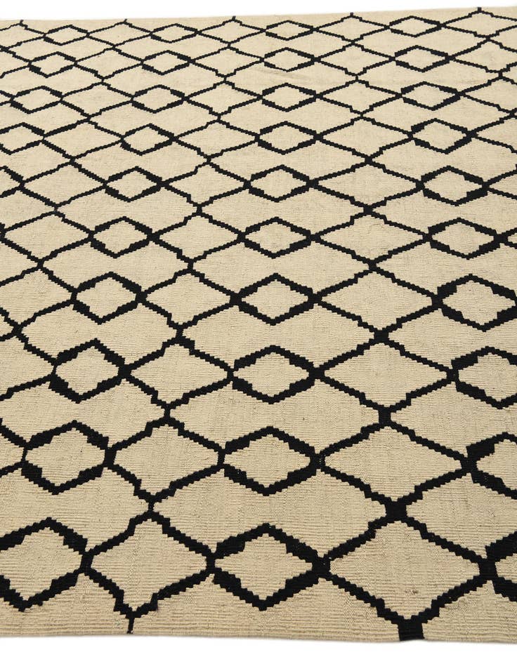 Detail image of  7' 2 x 10'  Hand Woven Kilim Modern Wool Rug