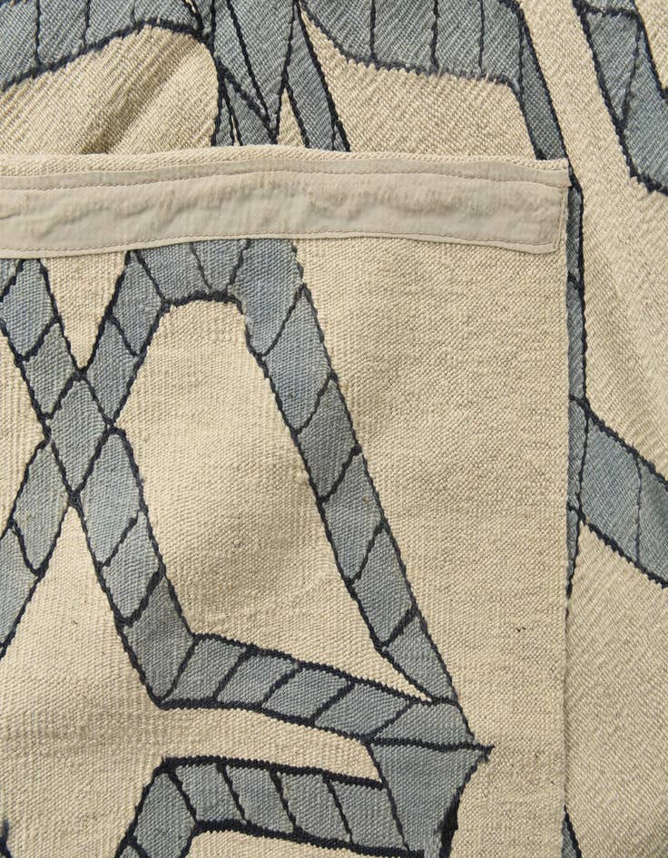 Detail image of  8' 5 x 9' 7  Hand Woven Kilim Modern Wool Rug