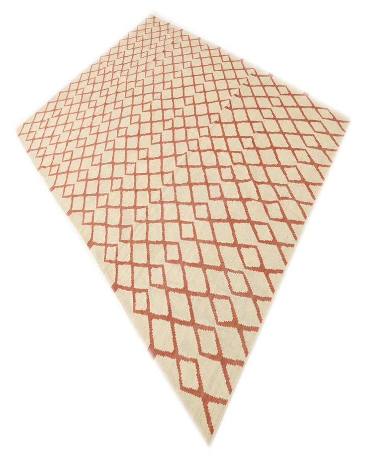 Detail image of  6' 10 x 9' 5  Hand Woven Kilim Modern Wool Rug