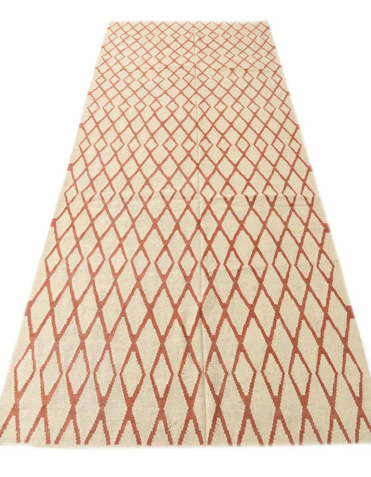 Detail image of  6' 10 x 9' 5  Hand Woven Kilim Modern Wool Rug