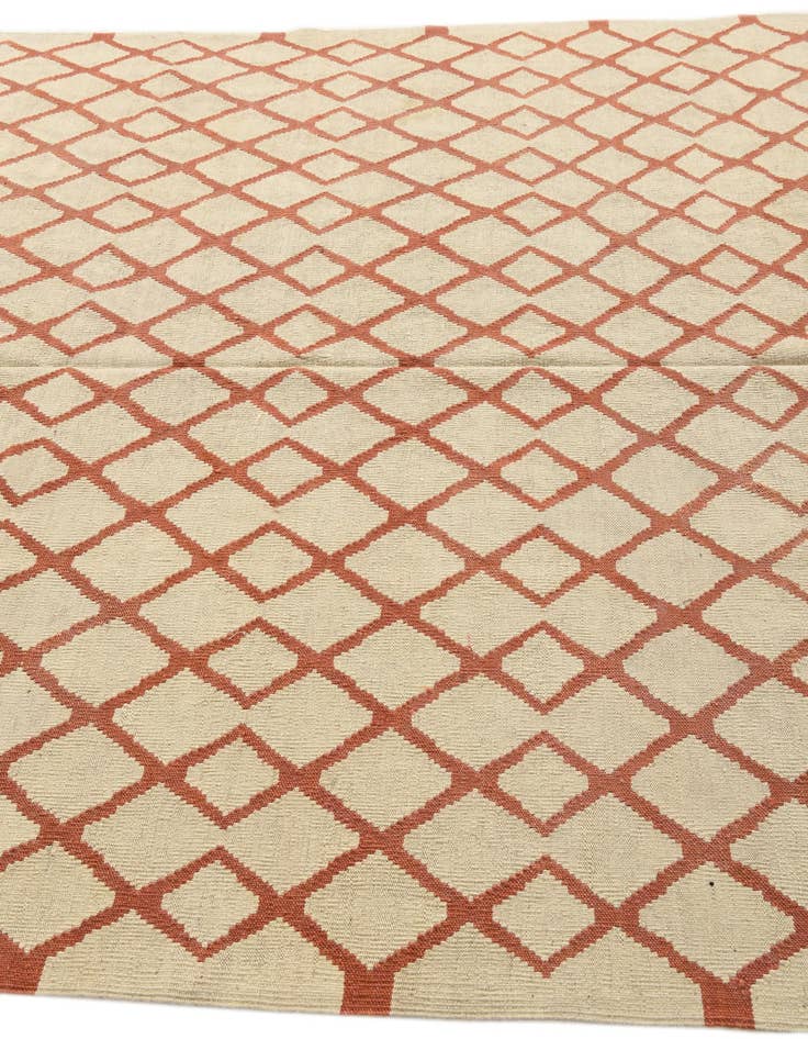 Detail image of  6' 10 x 9' 5  Hand Woven Kilim Modern Wool Rug