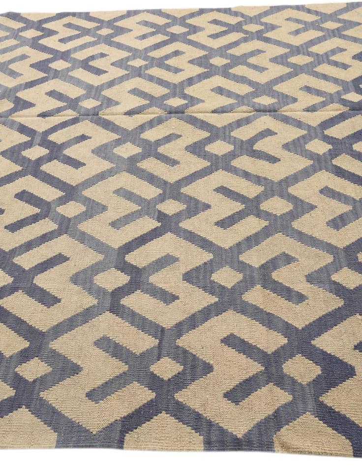 Detail image of  6' 2 x 7' 10  Hand Woven Kilim Modern Wool Rug