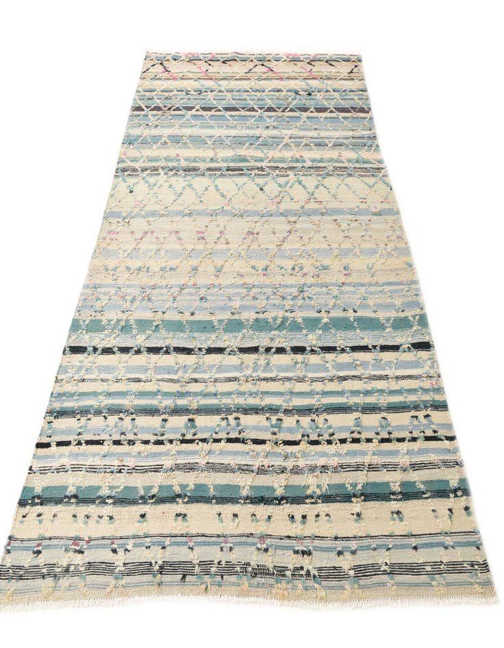 Detail image of  6' 6 x 10'  Hand Woven Kilim Modern Wool Rug
