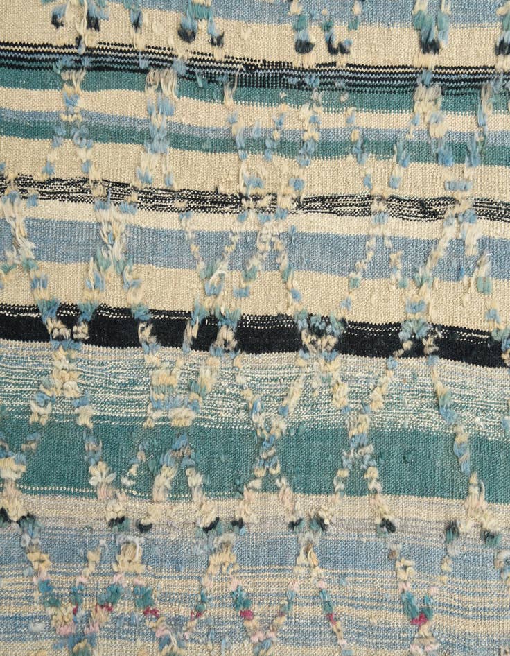 Detail image of  6' 6 x 10'  Hand Woven Kilim Modern Wool Rug