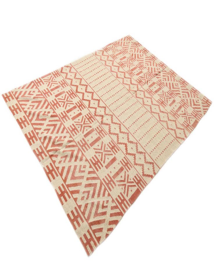 Detail image of  6' 10 x 9' 7  Hand Woven Kilim Modern Wool Rug