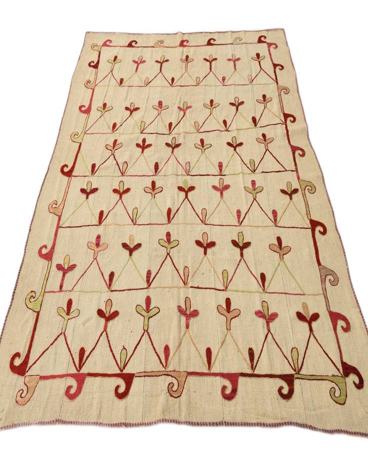 Detail image of  6' x 7' 4  Hand Woven Kilim Modern Wool Rug