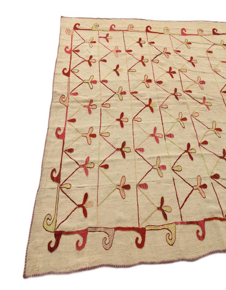 Detail image of  6' x 7' 4  Hand Woven Kilim Modern Wool Rug