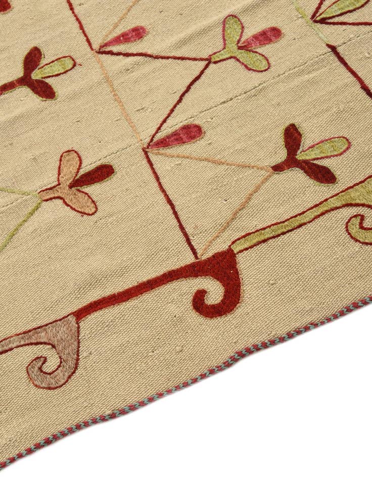 Detail image of  6' x 7' 4  Hand Woven Kilim Modern Wool Rug