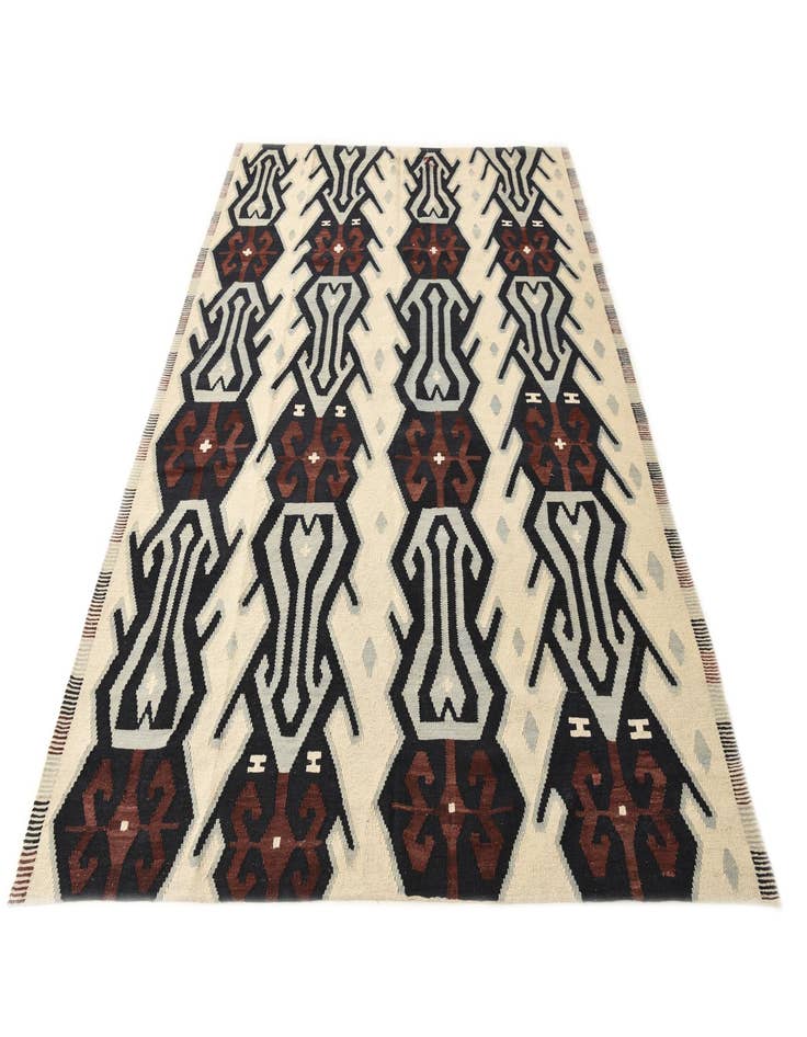 Detail image of  7' 1 x 9' 5  Hand Woven Kilim Modern Wool Rug